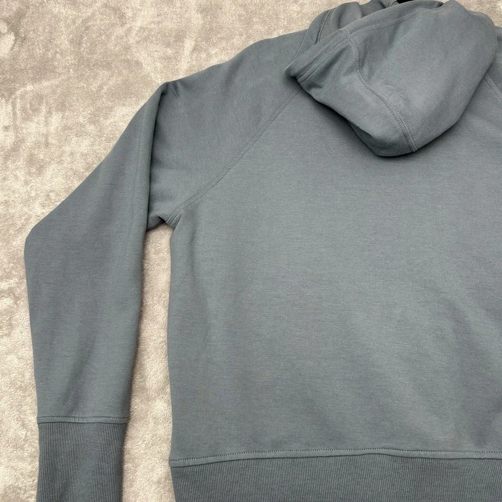 Old Navy Mens Active Dynamic Fleece Quilted Hybrid Zip Up Hoodie Blue Gray Large